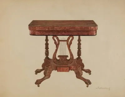 Table Lyre Pedestal 2