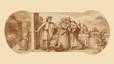 Taddeo Returning Home With The Sack Of Stones And In Bed Recovering From His Fever