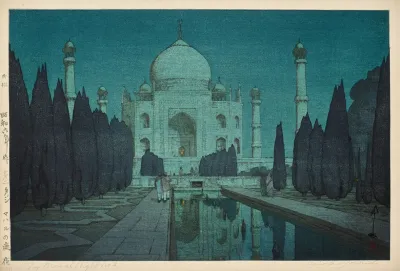 Taji Maharu No Niwa Yoru Daini Taj Mahal Night No 2