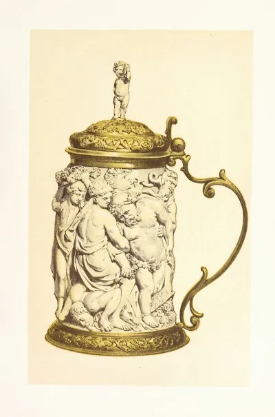 Tankard In Carved Ivory Mounted In Silver Gilt Flemish
