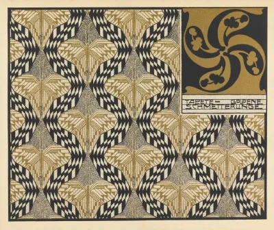 Tapete Goldene Schmetterlinge Golden Butterfly Wallpaper