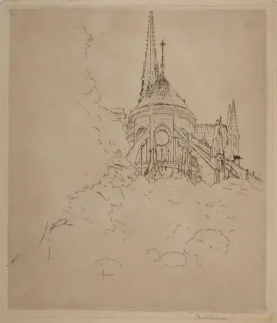 The Apse From The Cathedral Of Notre Dame In Paris