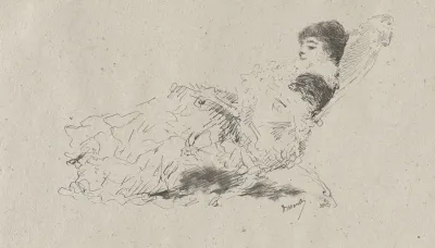 The Artists Daughter Eleonora Reclining On A Chaise Longue