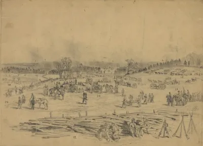 The Battle Of Spottsylvania View Of The Field From The Center Of The Position