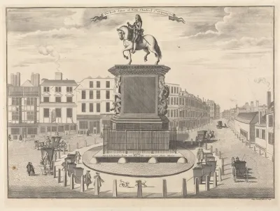 The Brass Statue Of King Charles I At Charing Cross