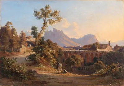 The Bridge And The Church Of San Francesco In Cava De Tirreni Near Salerno