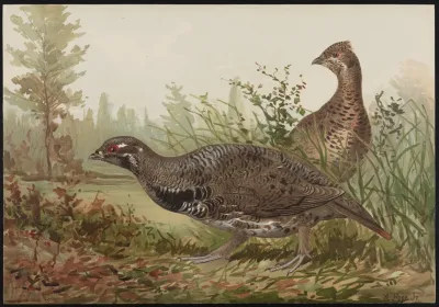 The Canada Grouse Tetrao Canadensis