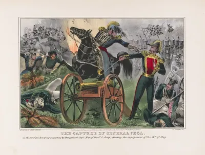 The Capture Of General Vega In The Act Of Discharging A Canon By The Gallant Capt May Of The U S Army During The Engagement Of The 9th May