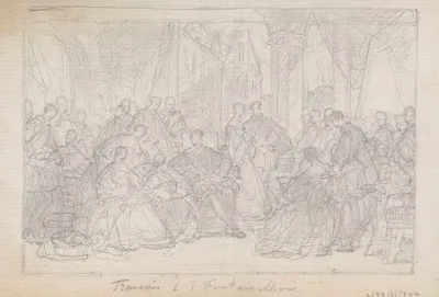 The Court Of Francis I Of France In Fontainebleau