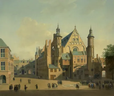The Courtyard Of The Binnenhof With The Ridderzaal The Hague