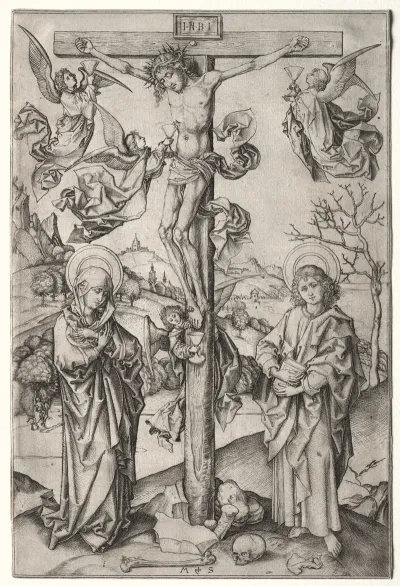 The Crucifixion With Four Angels
