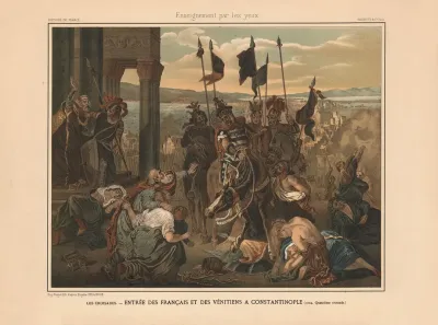 The Crusades Entry Of The French And Venetians Into Constantinople 1204 Fourth Crusade