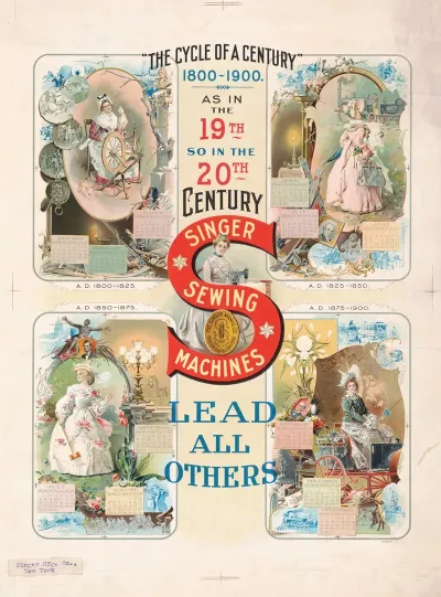 The Cycle Of A Century 1800 1900 Singer Sewing Machines Lead All Others