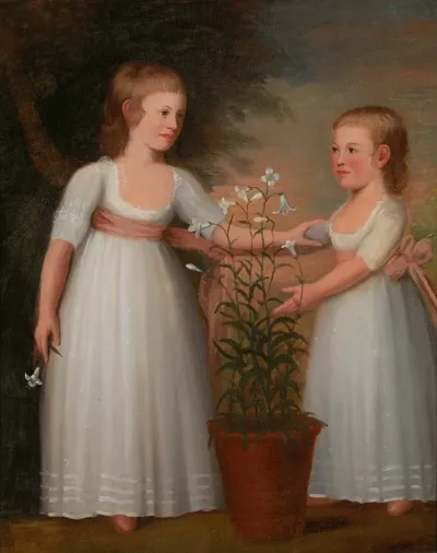 The Davis Children Eliza Cheever Davis And John Derby Davis