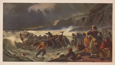 The Departure Launching The Life Boat