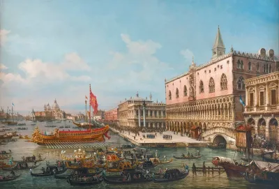 The Departure Of The Bucintoro From San Marco To San Nicolo Del Lido