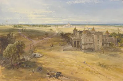 The Dilkoosha Lucknow In The Distance