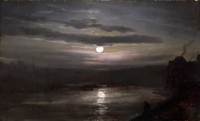 The Elbe In Moonlight