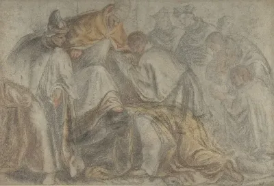 The Emperor Frederick Barbarossa Submitting To Pope Alexander III In The Presence Of A Doge