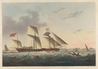 The Enterprize Steam Vessel Passing Through Madras Roads