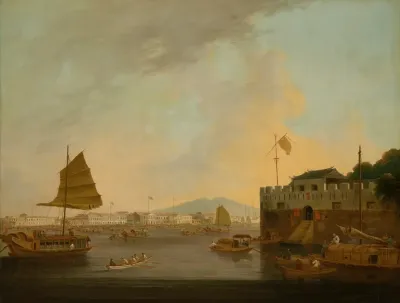 The European Factories And Dutch Folly Fort Canton From The Southwest Side Of The Canton River
