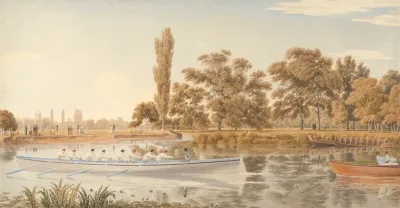 The Exeter College Eight On The Isis Oxford