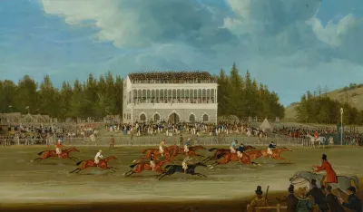 The Finish Of The Goodwood Cup 1833 With Mr Kents Rubini F Boyce Up