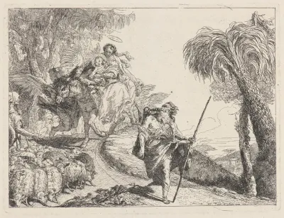 The Flight With Joseph In The Foreground