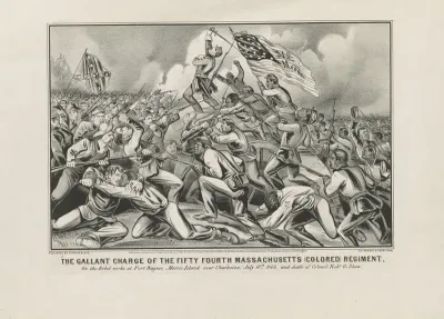 The Gallant Charge Of The Fifty Fourth Massachusetts Colored Regiment