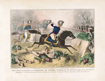 The Gallant Charge Of The Kentuckians At The Battle Of Buena Vista Feby 23nd 1847 And Complete Defeat Of The Mexicans