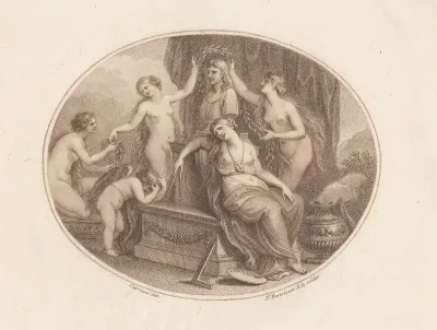 The Graces Crowning The Bust Of Raphael