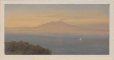 The Harbour Of Naples And Vesuvius