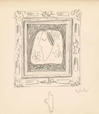 The Head Of A Woman In A Decorative Frame