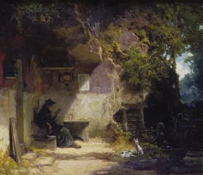 The Hermit In Front Of His Retreat