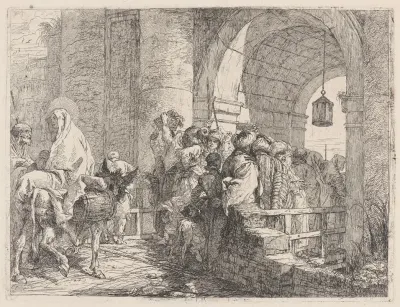 The Holy Family Arriving At A City Gate