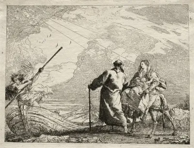 The Holy Family Arriving At The Bank Of The River