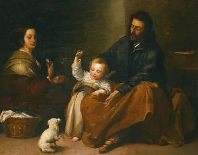 The Holy Family In An Interior
