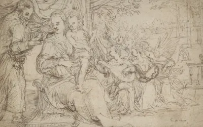 The Holy Family With Angels 5
