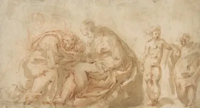 The Holy Family With Attendant Putti