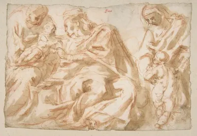 The Holy Family With Saint Elizabeth And The Infant Baptist