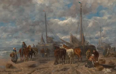 The Homecoming Of The Fishermen Market On The Beach