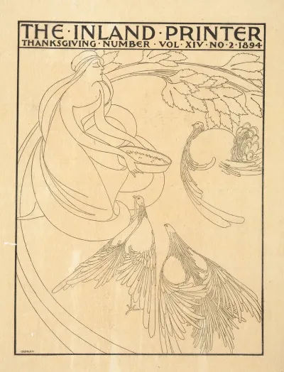 The Inland Printer Cover Design Thanksgiving Issue Vol Xiv No 2 1894