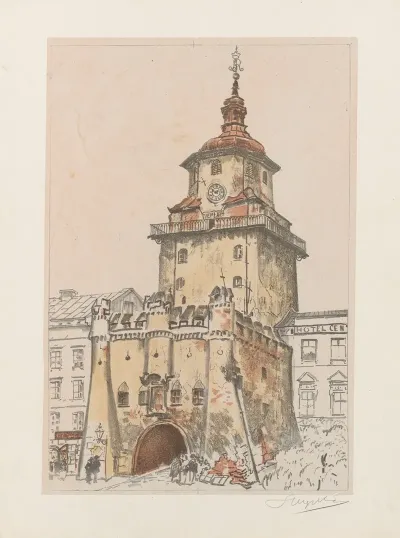 The Krakow Gate In Lublin In Summer