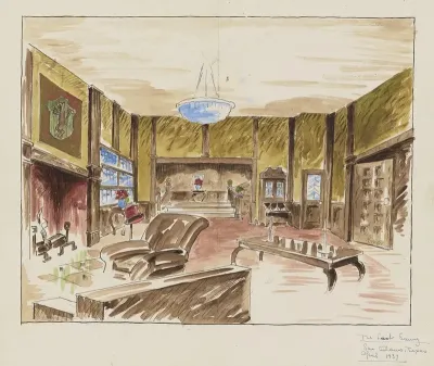 The Last Enemy Sketch No 1 Domestic Interior