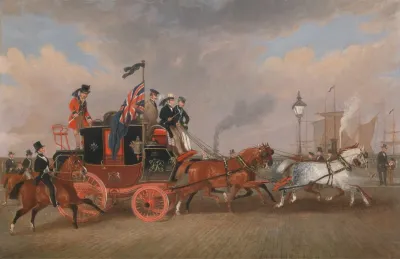 The Last Of The Mail Coaches At Newcastle Upon Tyne
