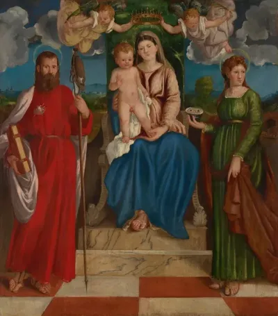 The Madonna And Child With Saint James And Saint Lucy