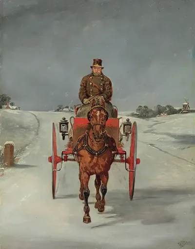The Mail Cart In Winter
