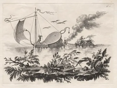 The Manner Of Transporting Wares On Barges Drawn By A Bellows