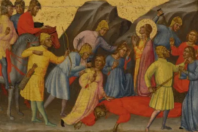 The Martyrdom Of Saint Ursula A Predella