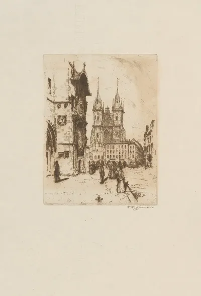 The Old Town City Hall With The Tyn Cathedral